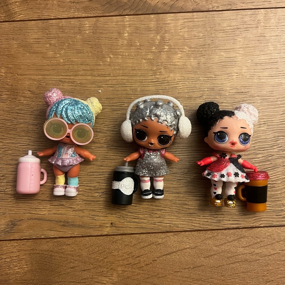 Set of Three Fashion Dolls with Accessories